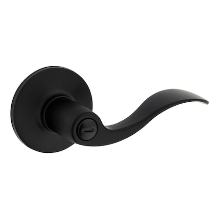 Safelock Layton Lever Privacy Lock with RCAL Latch and RCS Strike Matte Black Finish SL3000LY-514